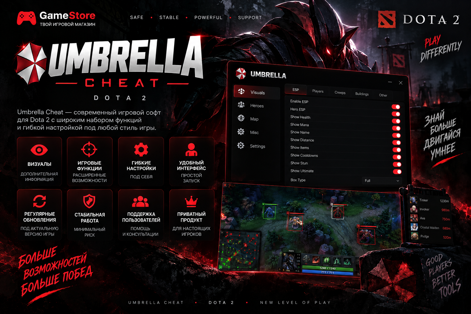 ☂️ DOTA 2 — UMBRELLA CHEAT☂️30 Days☂️
